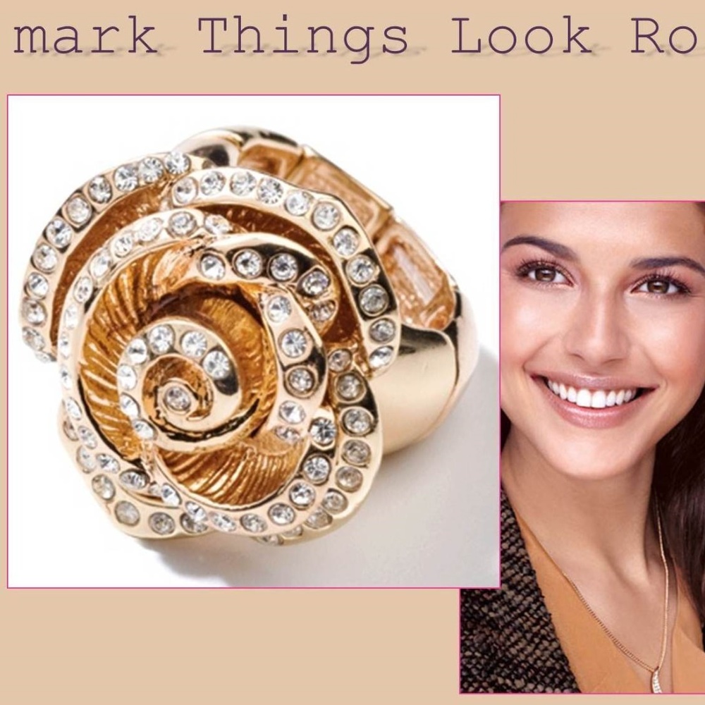 New! Avon mark Things Look Rosy Ring, Stretch Band